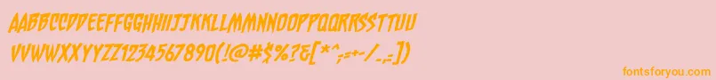 ChainsawzBbItalic Font – Orange Fonts on Pink Background