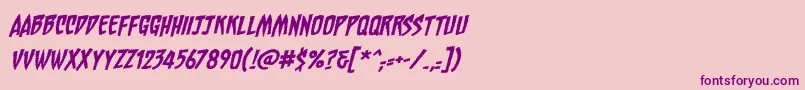 ChainsawzBbItalic Font – Purple Fonts on Pink Background