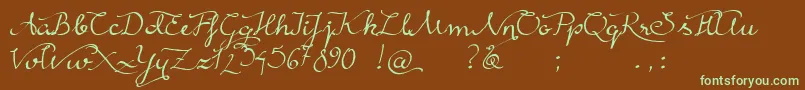 RainyWind Font – Green Fonts on Brown Background