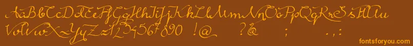 RainyWind Font – Orange Fonts on Brown Background