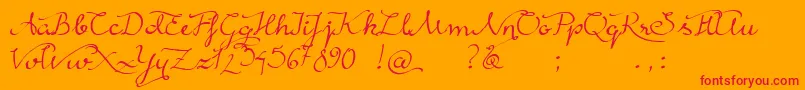 RainyWind Font – Red Fonts on Orange Background