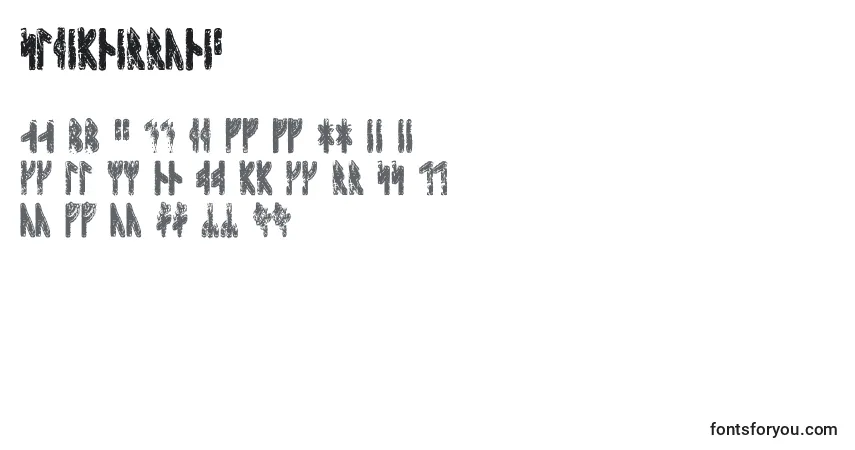 A fonte Sleipnirrunic – alfabeto, números, caracteres especiais