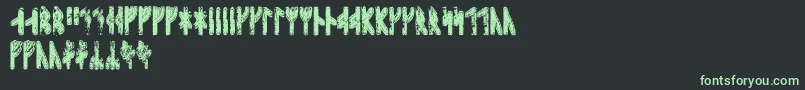 Sleipnirrunic Font – Green Fonts on Black Background