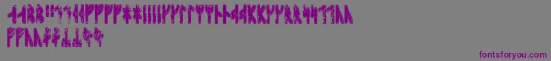 Sleipnirrunic-Schriftart – Violette Schriften auf grauem Hintergrund