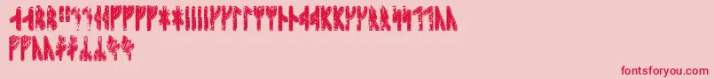 Sleipnirrunic-Schriftart – Rote Schriften auf rosa Hintergrund