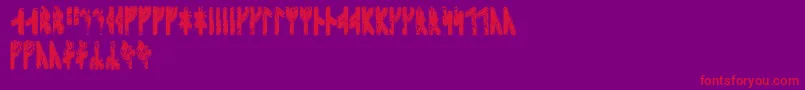 Sleipnirrunic Font – Red Fonts on Purple Background