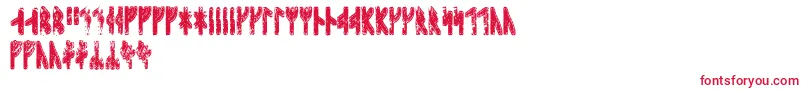 Sleipnirrunic Font – Red Fonts on White Background