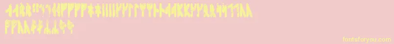 Sleipnirrunic Font – Yellow Fonts on Pink Background