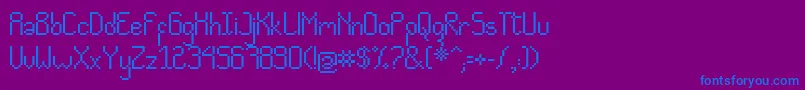 CvPixelado Font – Blue Fonts on Purple Background