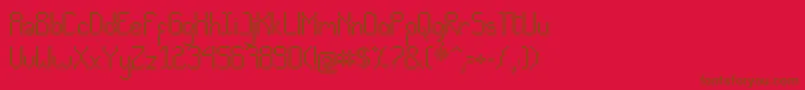 CvPixelado Font – Brown Fonts on Red Background