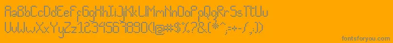 CvPixelado Font – Gray Fonts on Orange Background