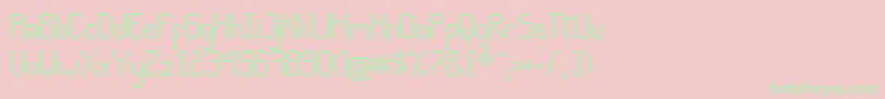 CvPixelado Font – Green Fonts on Pink Background