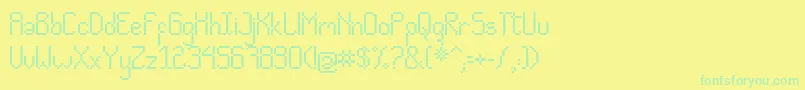 CvPixelado Font – Green Fonts on Yellow Background
