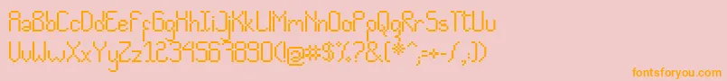 CvPixelado Font – Orange Fonts on Pink Background