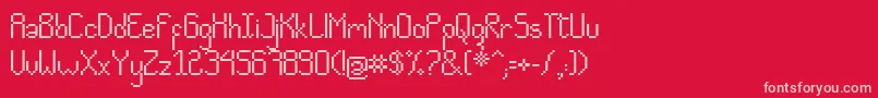 CvPixelado Font – Pink Fonts on Red Background