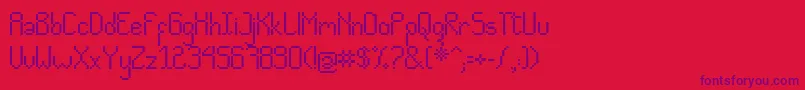 CvPixelado Font – Purple Fonts on Red Background