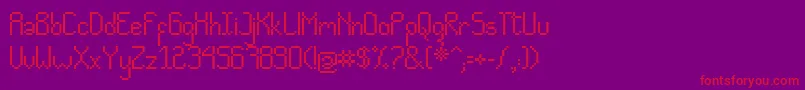 Police CvPixelado – polices rouges sur fond violet