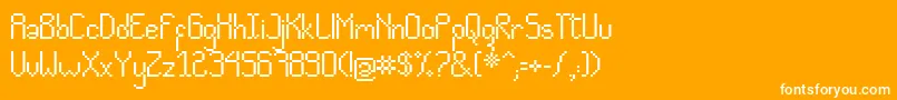 CvPixelado Font – White Fonts on Orange Background
