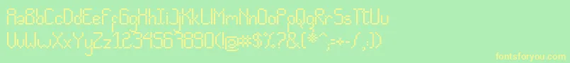 CvPixelado Font – Yellow Fonts on Green Background