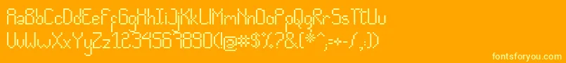 CvPixelado Font – Yellow Fonts on Orange Background