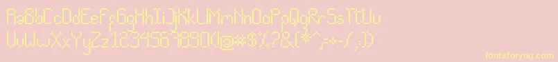 CvPixelado Font – Yellow Fonts on Pink Background