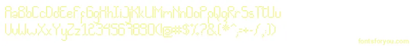 CvPixelado Font – Yellow Fonts on White Background