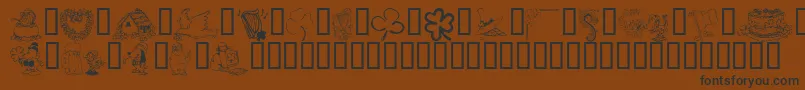 KrIrishKat1 Font – Black Fonts on Brown Background