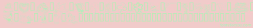 KrIrishKat1 Font – Green Fonts on Pink Background