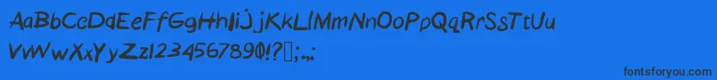 Gemeteran Font – Black Fonts on Blue Background