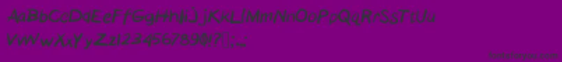 フォントGemeteran – 紫の背景に黒い文字
