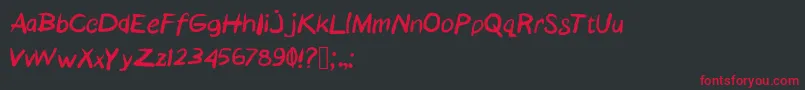 Gemeteran Font – Red Fonts on Black Background