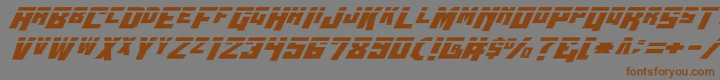 Saiba mais sobre a fonte Wbv5laser Fonte Wbv5laser – fontes marrons em um fundo cinza