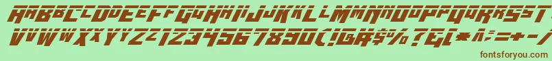 Wbv5laser Font – Brown Fonts on Green Background