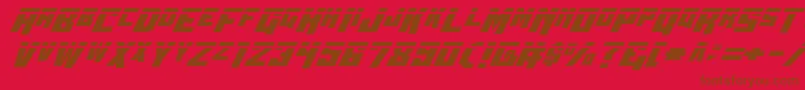 Wbv5laser Font – Brown Fonts on Red Background
