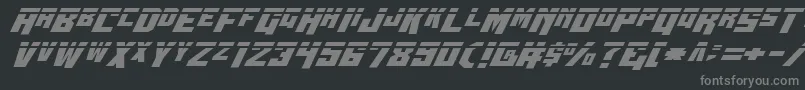 フォントWbv5laser – 黒い背景に灰色の文字