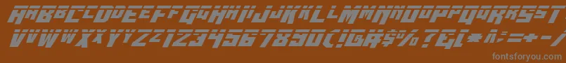 Weitere Informationen zur Wbv5laser-Schriftart Wbv5laser-Schriftart – Graue Schriften auf braunem Hintergrund