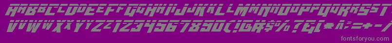 Wbv5laser-Schriftart – Graue Schriften auf violettem Hintergrund