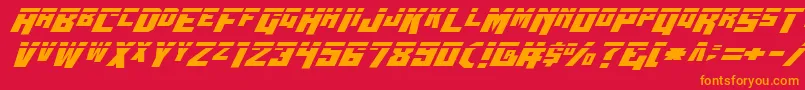 Wbv5laser Font – Orange Fonts on Red Background