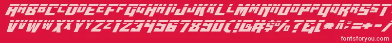 Wbv5laser Font – Pink Fonts on Red Background