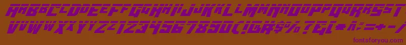 Wbv5laser Font – Purple Fonts on Brown Background