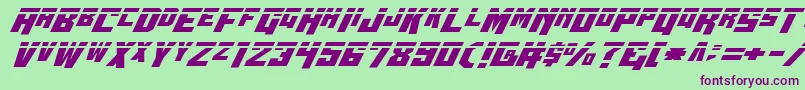 Wbv5laser Font – Purple Fonts on Green Background