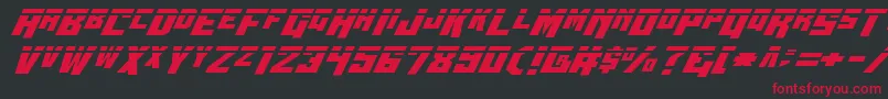 Wbv5laser-Schriftart – Rote Schriften auf schwarzem Hintergrund