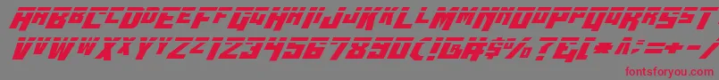Wbv5laser-Schriftart – Rote Schriften auf grauem Hintergrund