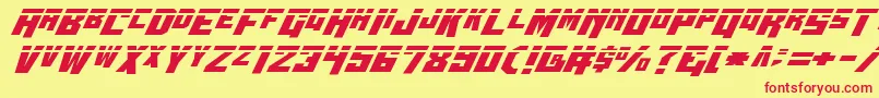 Wbv5laser Font – Red Fonts on Yellow Background