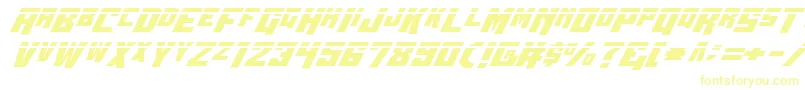 フォントWbv5laser – 黄色のフォント