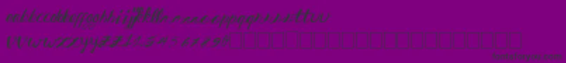 フォントSpringaway – 紫の背景に黒い文字