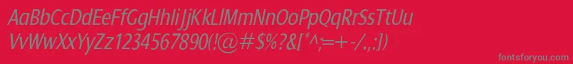 DialogCondItalic Font – Gray Fonts on Red Background