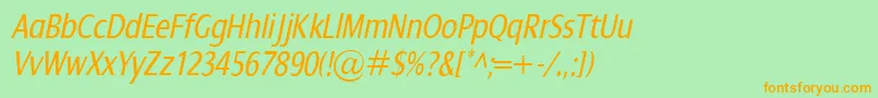 More about DialogCondItalic Font DialogCondItalic Font – Orange Fonts on Green Background