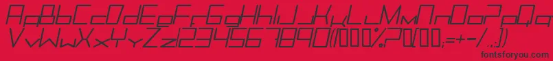 Trancemimi Font – Black Fonts on Red Background