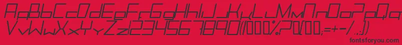 フォントTrancemimi – 赤い背景に黒い文字